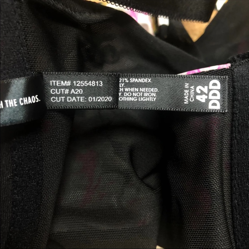 Torrid BLACK SKULL FLORAL FRONT CLASP T-SHIRT BRA - Picture 15 of 15